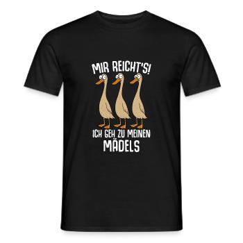 Laufente Mir Reichts Ich Geh Zu Meinen Mädels - Männer T-Shirt - Schwarz - Vorne - AI Model Male 178 light (178cm)