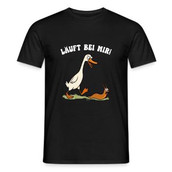 Runner duck runs with me Runner Duck Snail Duck - Men's T-Shirt - black - Front - AI Model Male 178 light (178cm)