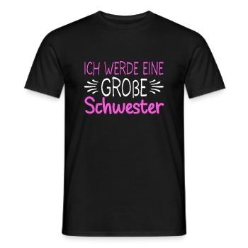Ich Werde Eine Große Schwester Geschwisterliebe - Männer T-Shirt - Schwarz - Vorne - AI Model Male 178 light (178cm)