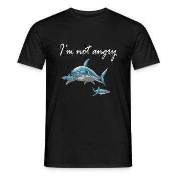 Je ne suis pas en colère, je suis un grand requin fort - T-shirt homme - noir - Devant - AI Model Male 178 light (178cm)