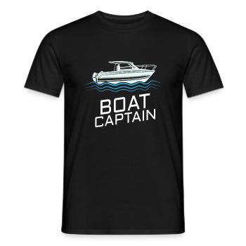 BOATING: Boat Captain - Men's T-Shirt - black - Front - AI Model Male 178 light (178cm)