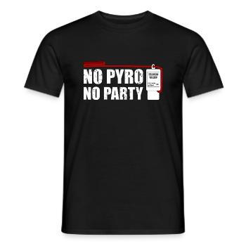 No pyro no party salut - Männer T-Shirt - Schwarz - Vorne - AI Model Male 178 light (178cm)