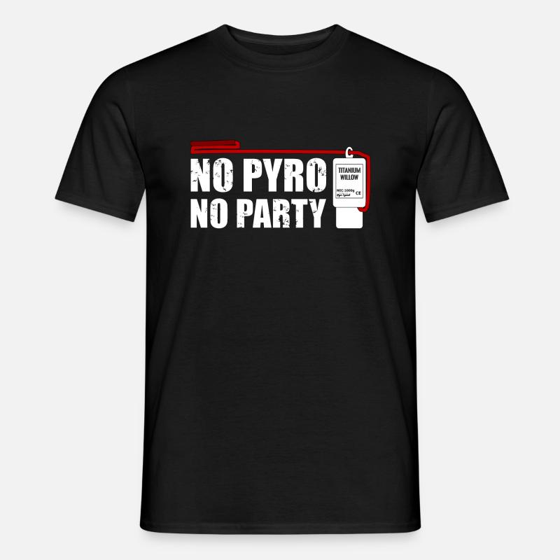 No pyro no party salut - Männer T-Shirt - Schwarz
