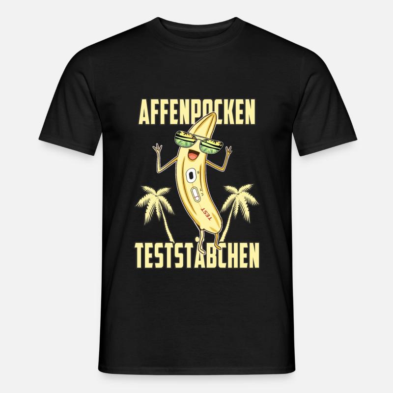 Affenpocken Teststäbchen - Männer T-Shirt - Schwarz