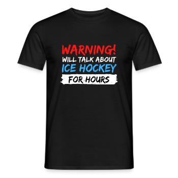 talk about ice hockey gift idea saying - Men's T-Shirt - black - Front - AI Model Male 178 light (178cm)