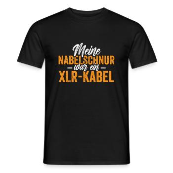 Meine Nabelschnur war ein Xlr-Kabel - Männer T-Shirt - Schwarz - Vorne - AI Model Male 178 light (178cm)