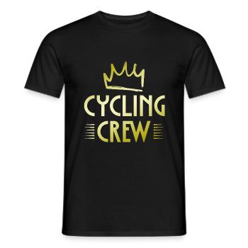 Cycling Crew - Men's T-Shirt - black - Front - AI Model Male 178 light (178cm)