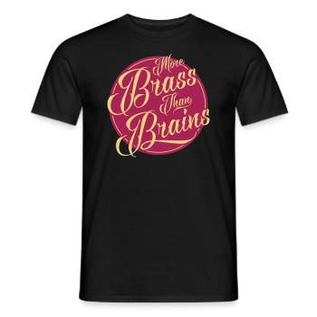 More Brass Than Brains, Yorkshire - Men's T-Shirt - black - Front - AI Model Male 178 light (178cm)
