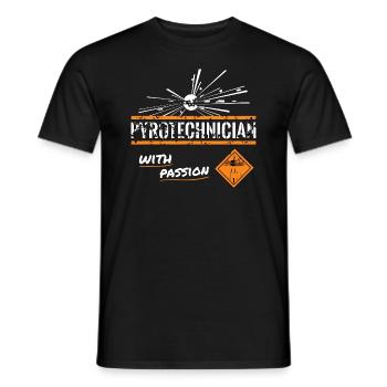 Pyrotechnicien passionné - T-shirt homme - noir - Devant - AI Model Male 178 light (178cm)