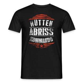 Hütten-Abriss-Kommando - Männer T-Shirt - Schwarz - Vorne - AI Model Male 178 light (178cm)