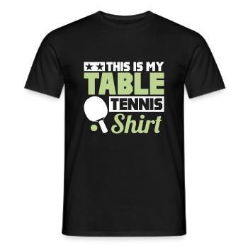 C’est mon tennis de table - T-shirt homme - noir - Devant - AI Model Male 178 light (178cm)