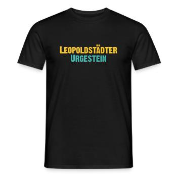 Leopoldstätter Urgestein Wien Österreich Spruch - Männer T-Shirt - Schwarz - Vorne - AI Model Male 178 light (178cm)