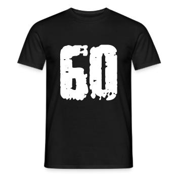 60 Nombre Vintage - T-shirt homme - noir - Devant - AI Model Male 178 light (178cm)