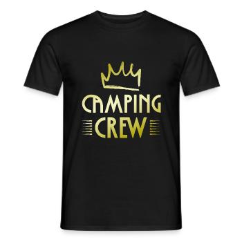 Camping Crew - Männer T-Shirt - Schwarz - Vorne - AI Model Male 178 light (178cm)