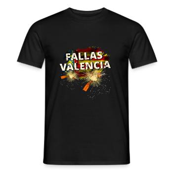 Fallas Valencia Trueno Flag - Men's T-Shirt - black - Front - AI Model Male 178 light (178cm)
