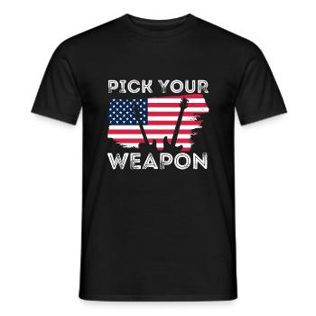 CHOISISSEZ VOTRE INSTRUMENT DE MUSIQUE DE GUITARE - T-shirt homme - noir - Devant - AI Model Male 178 light (178cm)
