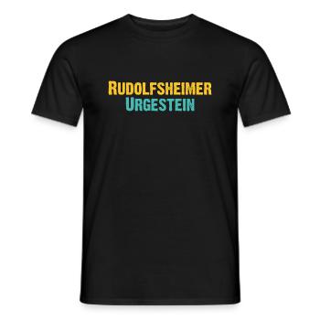 Rudolfsheimer Urgestein Wien Österreich Spruch - Männer T-Shirt - Schwarz - Vorne - AI Model Male 178 light (178cm)