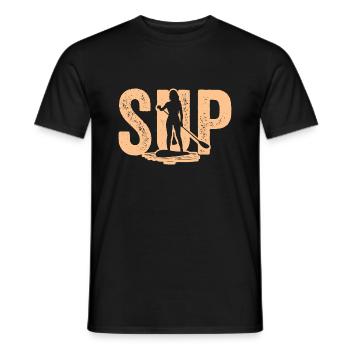 Sup Stand Up Paddling - Männer T-Shirt - Schwarz - Vorne - AI Model Male 178 light (178cm)