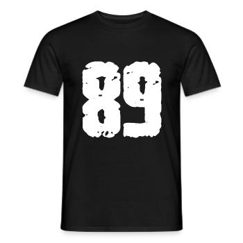 89 Number Vintage - Men's T-Shirt - black - Front - AI Model Male 178 light (178cm)