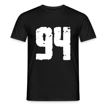 94 Nombre Vintage - T-shirt homme - noir - Devant - AI Model Male 178 light (178cm)