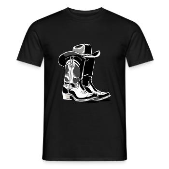 Danse en ligne Danse Country - Danse en ligne Tanzen - T-shirt homme - noir - Devant - AI Model Male 178 light (178cm)