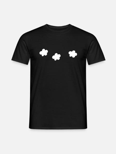 Three Flowers Flower Shape Icon - Men's T-Shirt - black