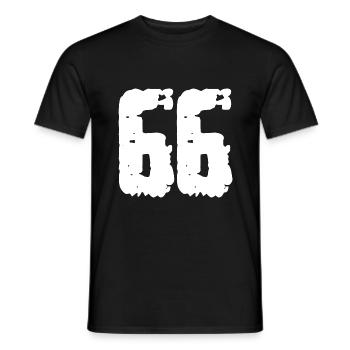66 Number Vintage - Men's T-Shirt - black - Front - AI Model Male 178 light (178cm)