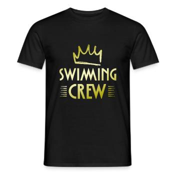 Swimming Crew - Men's T-Shirt - black - Front - AI Model Male 178 light (178cm)