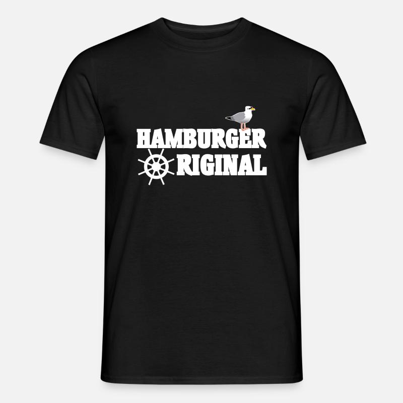 Original Hamburger - Männer T-Shirt - Schwarz