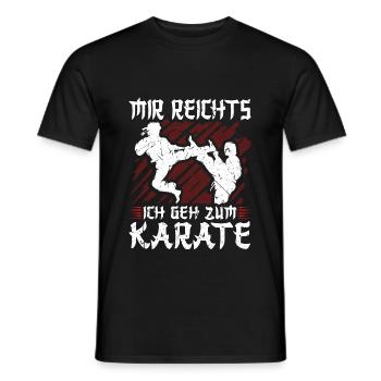 Mir Reichts Ich Geh Zum Karate Karateka - Männer T-Shirt - Schwarz - Vorne - AI Model Male 178 light (178cm)