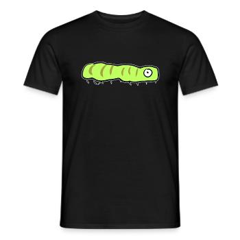 raupe grün symbol tier - Männer T-Shirt - Schwarz - Vorne - AI Model Male 178 light (178cm)
