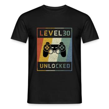 30ème anniversaire gamer joueur 30 ans cadeau homme - T-shirt homme - noir - Devant - AI Model Male 178 light (178cm)
