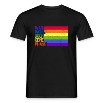 War wohl doch keine Phase Regenbogen Demonstration - Männer T-Shirt - Schwarz - Vorne - AI Model Male 178 light (178cm)