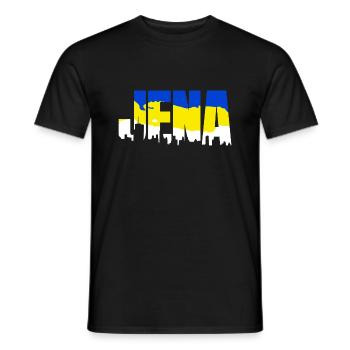 Jena Skyline Bleu Jaune Blanc - T-shirt homme - noir - Devant - AI Model Male 178 light (178cm)