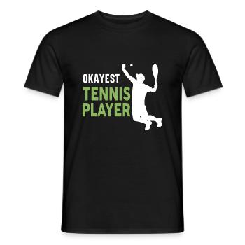Okayster Tennisspieler - Männer T-Shirt - Schwarz - Vorne - AI Model Male 178 light (178cm)