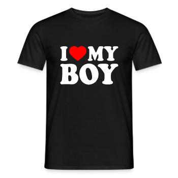 I love my boy - Men's T-Shirt - black - Front - AI Model Male 178 light (178cm)