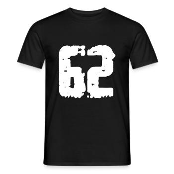 62 Number Vintage - Men's T-Shirt - black - Front - AI Model Male 178 light (178cm)