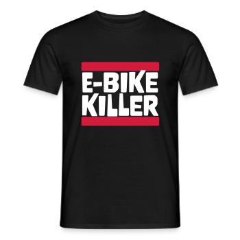 E BIKE KILLER - Männer T-Shirt - Schwarz - Vorne - AI Model Male 178 light (178cm)