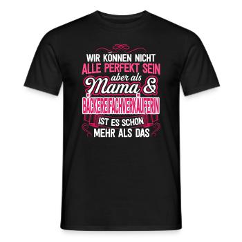 Bäckereifachverkäuferin Bäckerin Geschenk Mama - Männer T-Shirt - Schwarz - Vorne - AI Model Male 178 light (178cm)