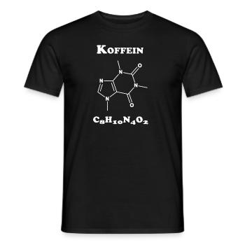 Caffeine molecule coffee chemistry nerd science - Men's T-Shirt - black - Front - AI Model Male 178 light (178cm)