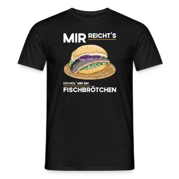 Fischbrötchen Imbiss - Männer T-Shirt - Schwarz - Vorne - AI Model Male 178 light (178cm)