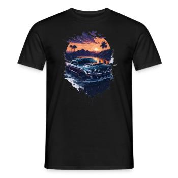 Sports car - Men's T-Shirt - black - Front - AI Model Male 178 light (178cm)
