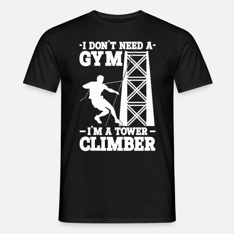 Industriekletterer - Männer T-Shirt - Schwarz