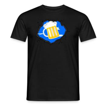 Beer in me - Men's T-Shirt - black - Front - AI Model Male 178 light (178cm)