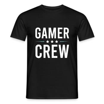 Gamer Crew - Männer T-Shirt - Schwarz - Vorne - AI Model Male 178 light (178cm)