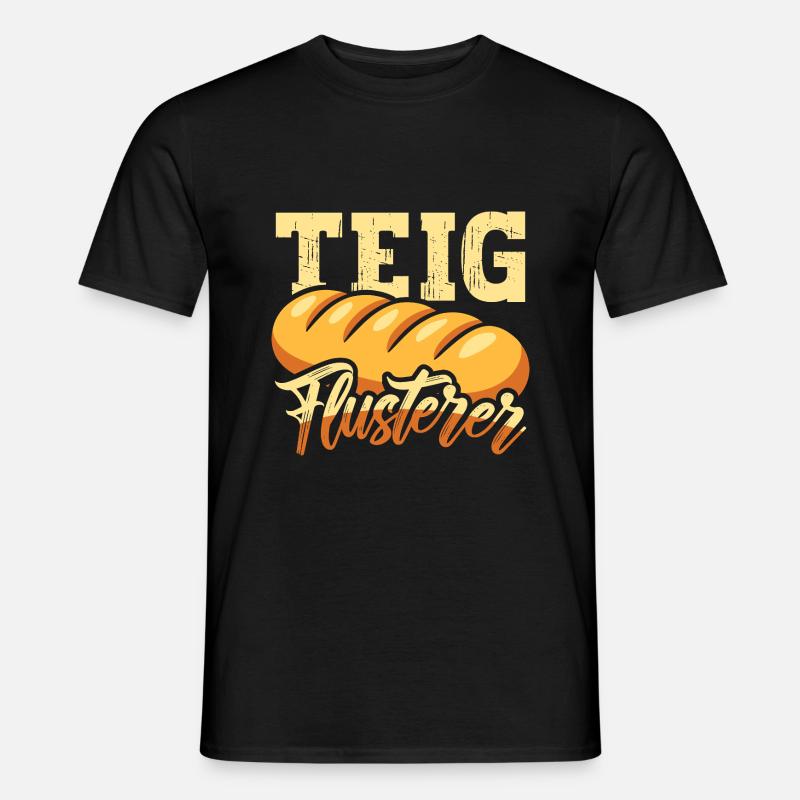 Teig-Flüsterer Bäcker - Männer T-Shirt - Schwarz