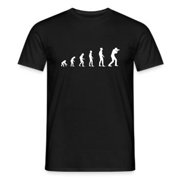 Hobby Photographer – Evolution - Men's T-Shirt - black - Front - AI Model Male 178 light (178cm)