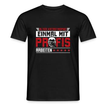 Einmal mit Profis arbeiten Job Handwerk - Männer T-Shirt - Schwarz - Vorne - AI Model Male 178 light (178cm)