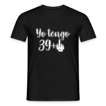 Ich bin 39 Plus 1 Mittelfinger 40. Geburtstag - Männer T-Shirt - Schwarz - Vorne - AI Model Male 178 light (178cm)