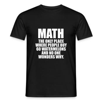 Maths Mathématiques Proverbes drôles professeur professeur - T-shirt homme - noir - Devant - AI Model Male 178 light (178cm)